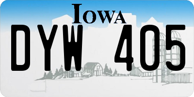 IA license plate DYW405