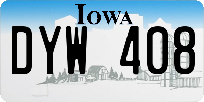 IA license plate DYW408