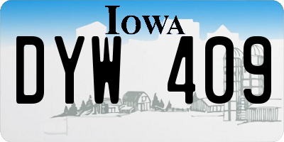 IA license plate DYW409
