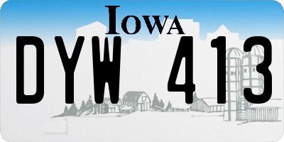 IA license plate DYW413