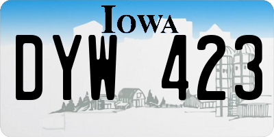 IA license plate DYW423