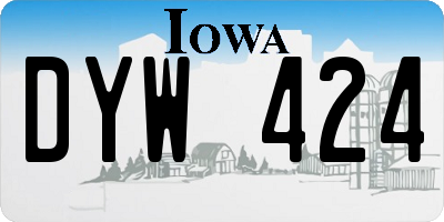 IA license plate DYW424