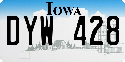IA license plate DYW428