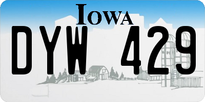 IA license plate DYW429