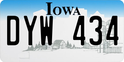 IA license plate DYW434