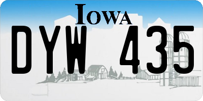 IA license plate DYW435