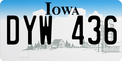 IA license plate DYW436