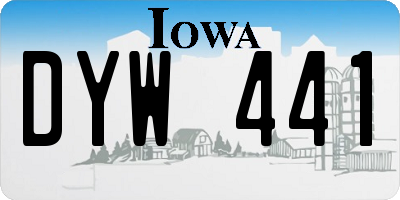 IA license plate DYW441