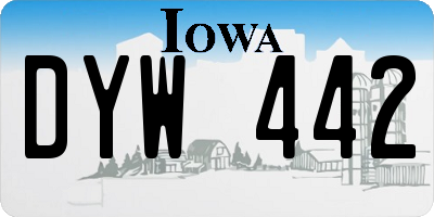 IA license plate DYW442