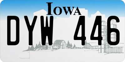 IA license plate DYW446