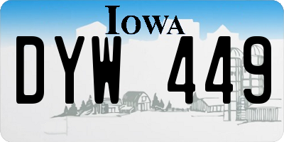 IA license plate DYW449