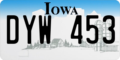 IA license plate DYW453