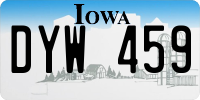 IA license plate DYW459