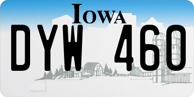 IA license plate DYW460