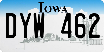 IA license plate DYW462