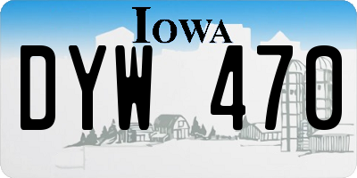 IA license plate DYW470