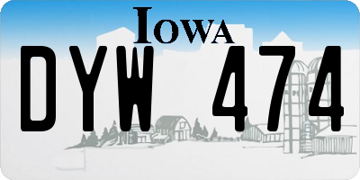 IA license plate DYW474