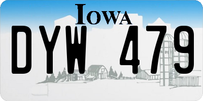 IA license plate DYW479