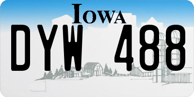 IA license plate DYW488