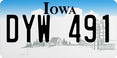 IA license plate DYW491