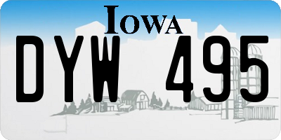 IA license plate DYW495