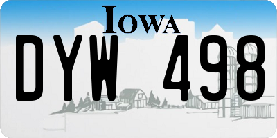 IA license plate DYW498