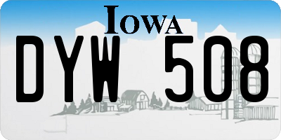 IA license plate DYW508