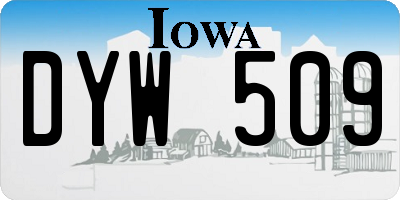IA license plate DYW509