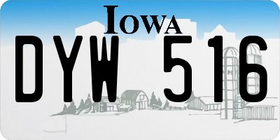 IA license plate DYW516