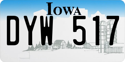 IA license plate DYW517