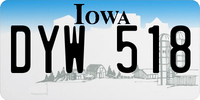 IA license plate DYW518