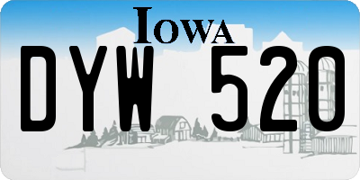 IA license plate DYW520