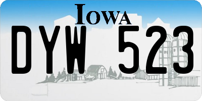 IA license plate DYW523