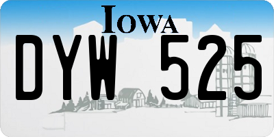 IA license plate DYW525