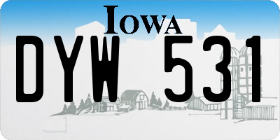 IA license plate DYW531