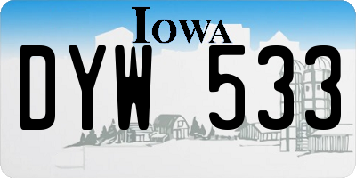 IA license plate DYW533