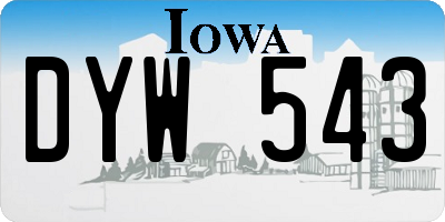IA license plate DYW543