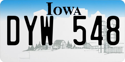 IA license plate DYW548