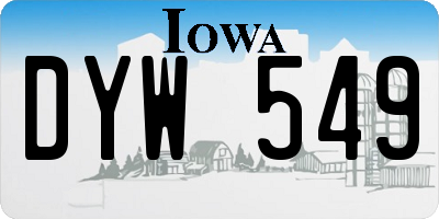 IA license plate DYW549