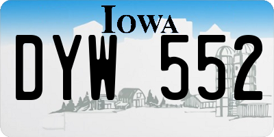 IA license plate DYW552