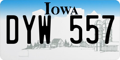 IA license plate DYW557