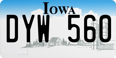 IA license plate DYW560