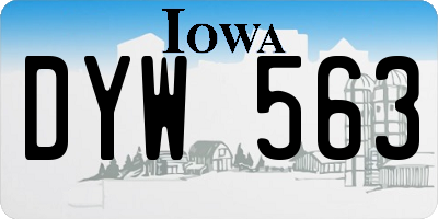 IA license plate DYW563