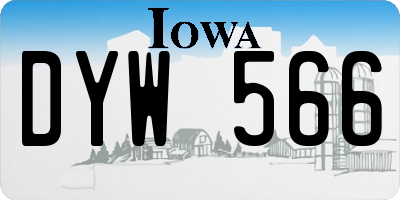 IA license plate DYW566