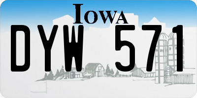IA license plate DYW571