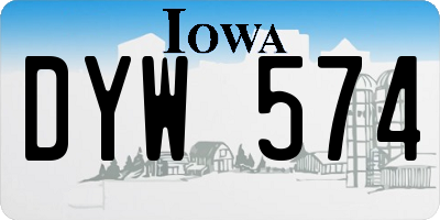 IA license plate DYW574