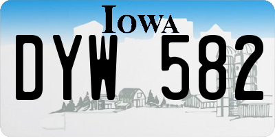 IA license plate DYW582