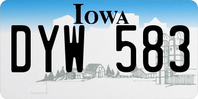 IA license plate DYW583