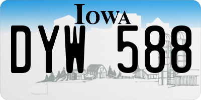 IA license plate DYW588