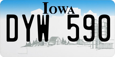IA license plate DYW590